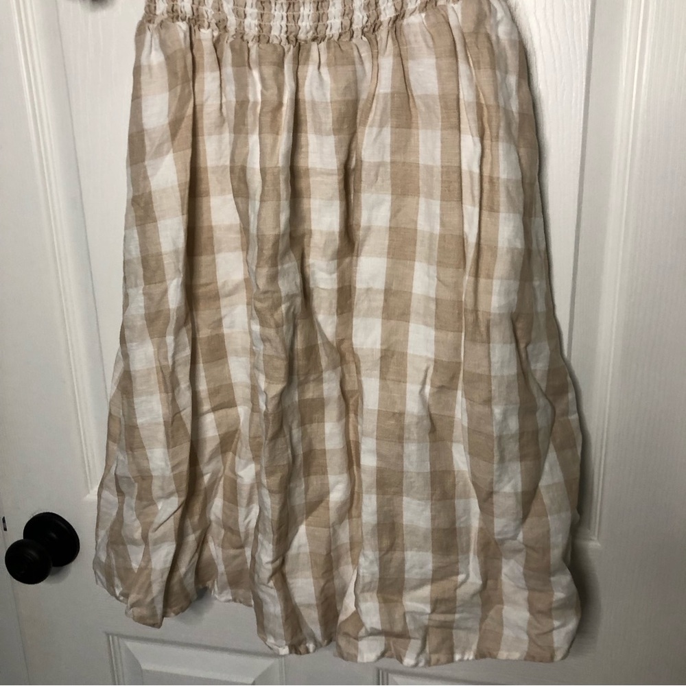 House of Harlow Gingham Puff Sleeve Linen Dress - Picture 4 of 8